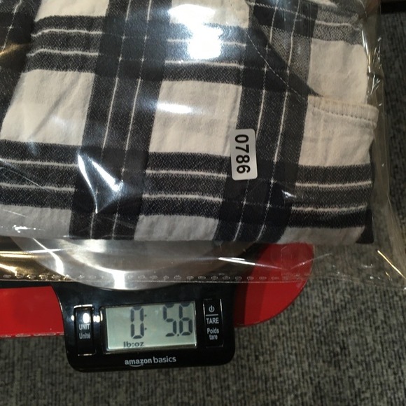 Madewell Plaid Tie Front Top Women XL Blue White Button Back Preppy Picnic Casua - Picture 11 of 11